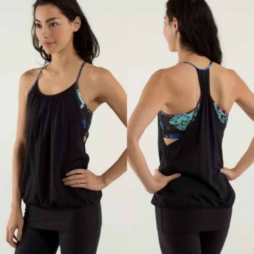 Lululemon No Limits Floral Print Bra Tank Top size 4